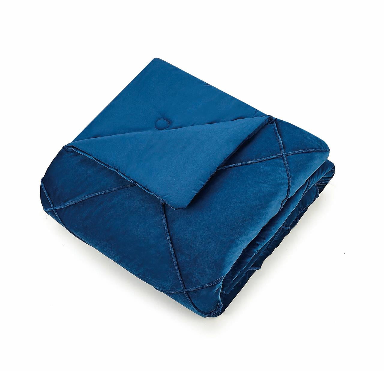 Better Homes & Gardens Embroidered Velvet 3pc Full Queen Blue