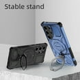 thumbnail image 2 of for Samsung Galaxy S25 Plus Armor Case with Aluminum PC+TPU Hybrid, Magnetic Ring Kickstand Holder, Shock-Resistant Lightweight Non-Slip Protective Cover, Wireless Charging Compatible Design, Black, 2 of 5