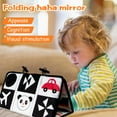 thumbnail image 4 of DEELLEEO Tummy Time Floor Mirror, Developmental Baby Mirror Tummy Time Toys Activity Double High Contrast Baby Toy Black and White Infant Toys for Babies Newborn Infants Toddler Boys and Girls, 4 of 7