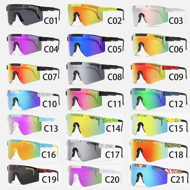 2023 Y2K New Small Around Cycling Future Sports Sunglasses Men Colorful Fashion Coating Personality Sun Glasses Women with Glasses Case Pit Viper