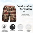 thumbnail image 3 of Balery Patriotic Deer Soldier Salute Bañador para hombre, shorts de playa de secado rápido con entrepierna y forro de compresión-X-Large, 3 of 6