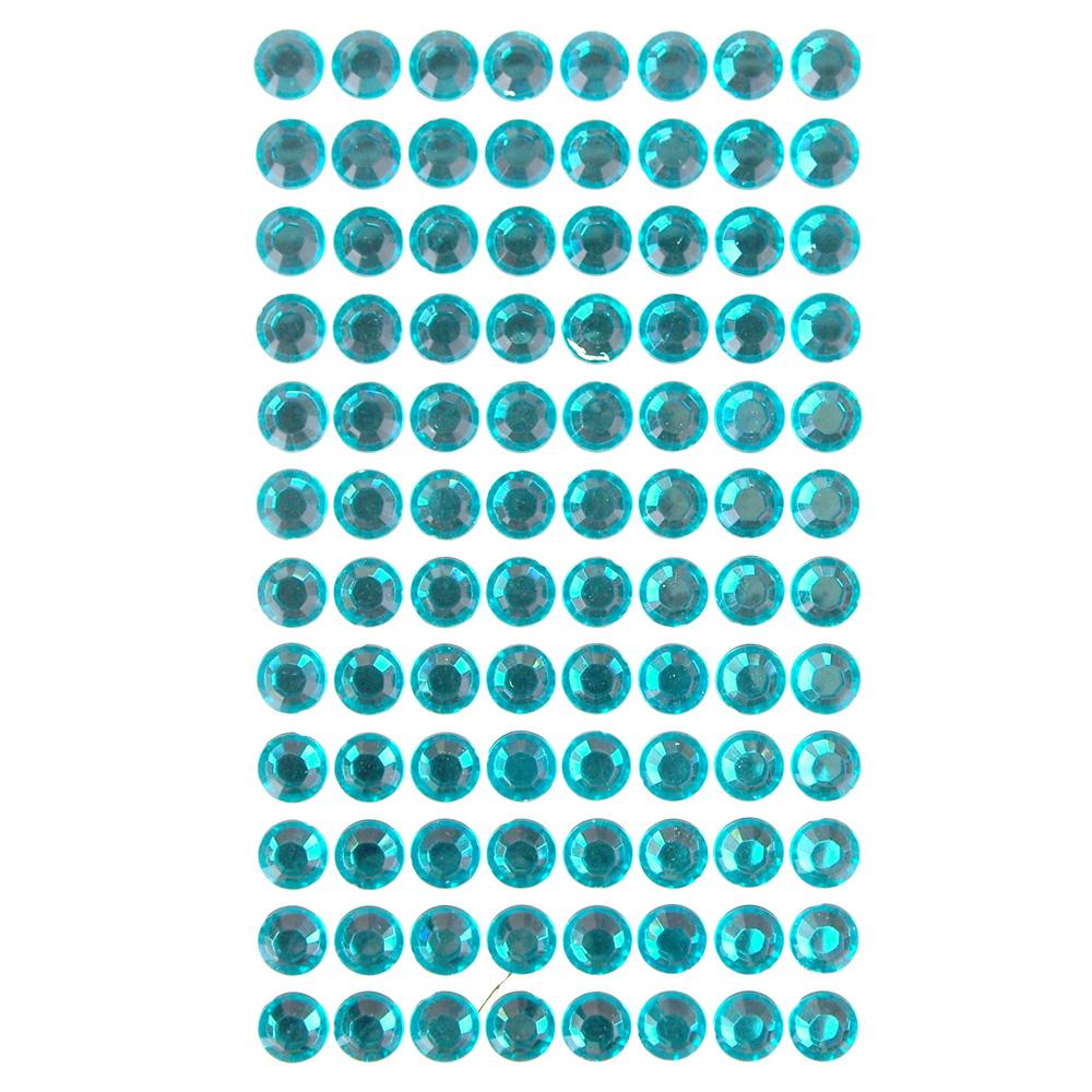 Round Adhesive Diamond Gem Stickers, Ice Blue, 10mm - image 1 of 1