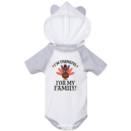 

Inktastic Thanksgiving Girl Turkey Thankful For Family Gift Baby Girl Bodysuit