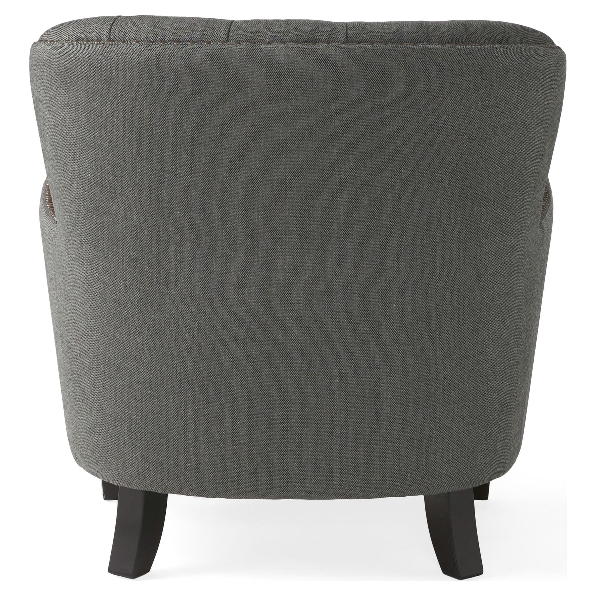 Noble House Torrin Contemporary Grey Fabric Club Chair and Ottoman