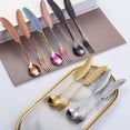 thumbnail image 4 of Happy Date 5 PCs Stainless Steel Mixing Spoon with Rose Gold Finish - Stirrer Spoon with feather-Shaped for Coffee, Ice Tea, Soft Drink, Cocktail, Length 6 Inch, 4 of 11