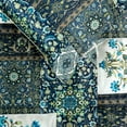 thumbnail image 3 of The HomeCentric King / Queen / Twin Blue Designer King 90"x18" Bed Runner With 2 Pillow Cover, Persian Pattern & Quilted Bed Scarf on Satin fabric - Bahar, 3 of 4