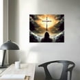 thumbnail image 3 of COMIO Christian Wall Art Of God Quotes Wall Decor Cross Canvas Religious Jesus Painting Black Pictures Canvas Prints Motivational Framed Modern Artwork For Home Living Room Bedroom Bathroom, 3 of 4