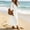 White, variant on QSAWXQZ Women's Maxi Dress V Neck 3/4 Sleeve Loose Gown Casual Flowy Summer Sundress XL