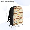 thumbnail image 4 of Fotbe Dachshund Dog And Flower Travel Laptop Backpack, Business Slim Sturdy Laptops Backpack, Water Resistant College School Computer Bag Gift for Men & Women Fits 15.6 Inch Notebook, 4 of 8
