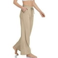 thumbnail image 5 of SOMER Womens Yoga Sweatpants Wide Leg Lounge Pajamas Pants Drawstring Workout Comfy Joggers Pants with Pockets, 5 of 6