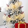 thumbnail image 6 of Christmas Deco Mesh Ribbon Rolls, Metallic Foil Glitter Wired Ribbon for Wreath Making, 32.8ft Craft Ribbon for Garland Bow Tree Swags Holiday DIY Party Home Decor Supplies, 6 of 7