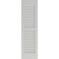 thumbnail image 5 of 15"W x 66"H Americraft Two Equal Louver Exterior Real Wood Shutters (Per Pair), Hailstorm Gray, 5 of 10