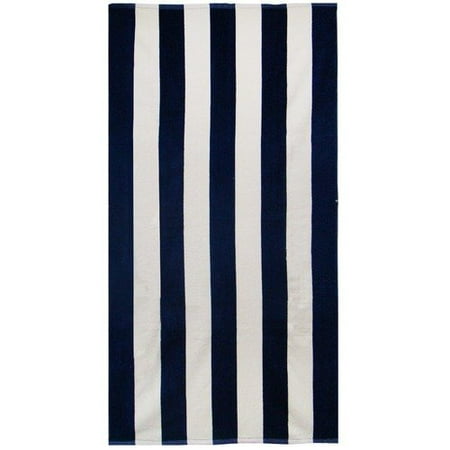 Textiles Plus Inc. Velour Cabana Stripe Beach Towel