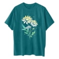 thumbnail image 5 of Drses Womens Summer Tops Oversized Tshirt Flower Graphic Tees Short Sleeve Shirts Summer Casual Loose Flower Plant Shirts Tops, 5 of 5