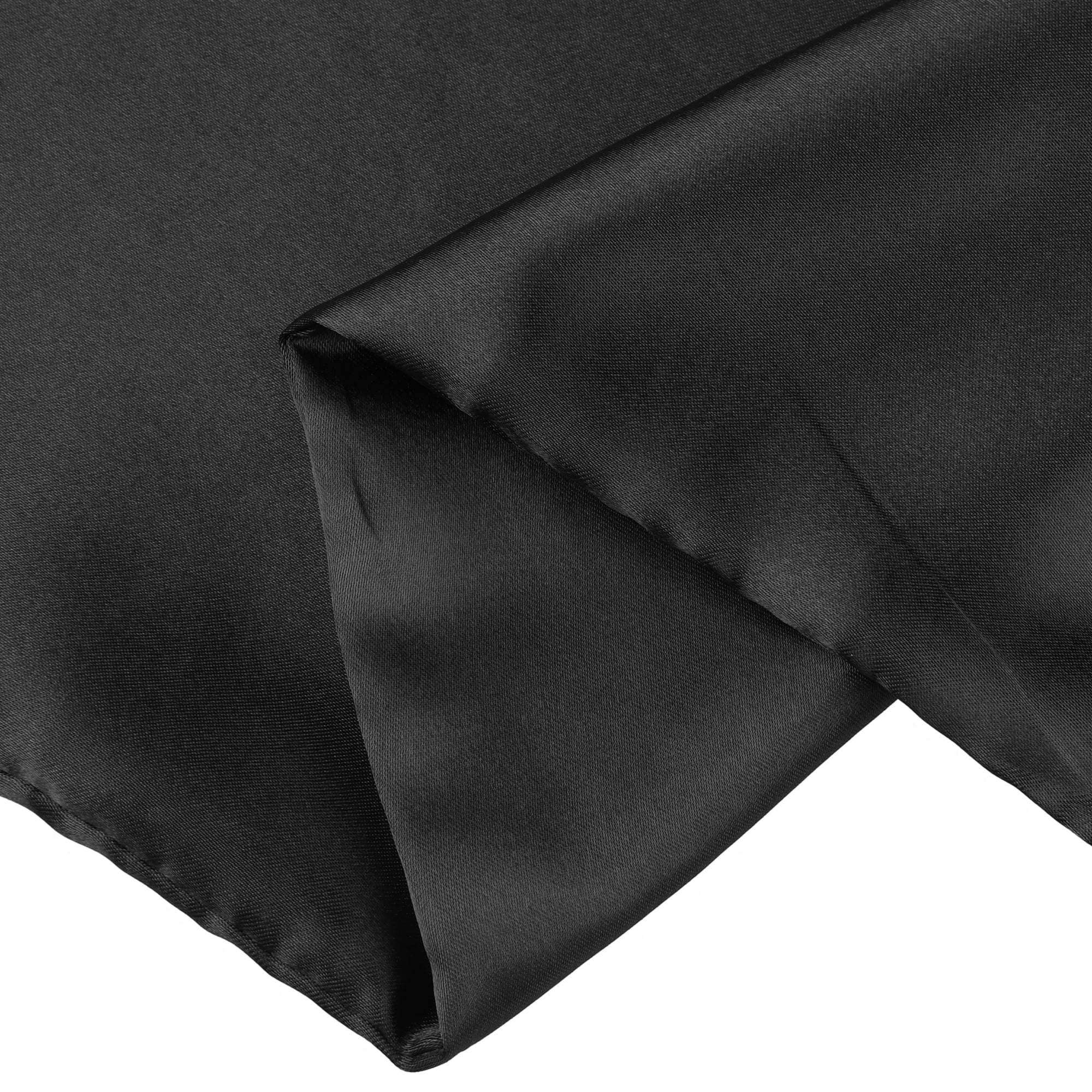 Unique Bargains Envelope Closure Breathable and Soft Satin Pillowcase (2 Count) Black Queen
