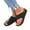 Black, variant on huanledash Women Fashion Large High Wedge Heel Thick Sole Anti-slip Flip Flops Sandals