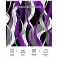 thumbnail image 5 of Purple Stripe Wrap Around Bed Skirts for Queen Bed 16" Drop,Bed Skirt with Adjustable Elastic Belt Dust Ruffle Bed Valance for Bedroom Black Grey White Gradient Striped Geometric Bed Frame Cover, 5 of 7