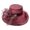 Wine, variant on Lispipm Women Organzas Church Tea Party Hats Wide Brim Accessory Fascinator Formal Hat Ladies Summer Outdoor Sun Caps Beige
