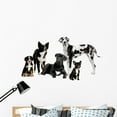 thumbnail image 1 of Group Dogs Wall Decal Sticker, Wallmonkeys Peel & Stick Vinyl Graphic (48 in W x 26 in H), 1 of 4