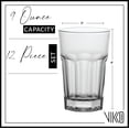 thumbnail image 5 of Madison 9 Ounce Drinking Glasses | For Water, Juice, Soda, etc. – Thick and Durable Glass – Dishwasher Safe – Set of 12 Large Clear Glass Tumblers – 3” x 4.8”, 5 of 5