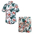thumbnail image 2 of Mens Hawaiian Shirt and Short Sets Outfits 2 Piece Casual Beach Floral Track Suit, 2 of 6