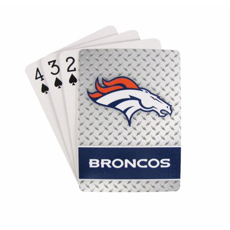 Plated Playing Card - Denver Broncos Playing Cards - Diamond Plate