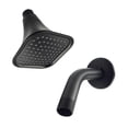 thumbnail image 1 of Regadera Piramidal 3 3/4 Negro Con Brazo Y Chapeton, 1 of 5