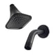 thumbnail image 1 of Regadera Piramidal 3 3/4 Negro Con Brazo Y Chapeton, 1 of 5