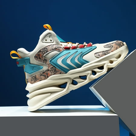 

New Men s Graffiti Print Sneakers Breathable Casual Blade Sports Shoes