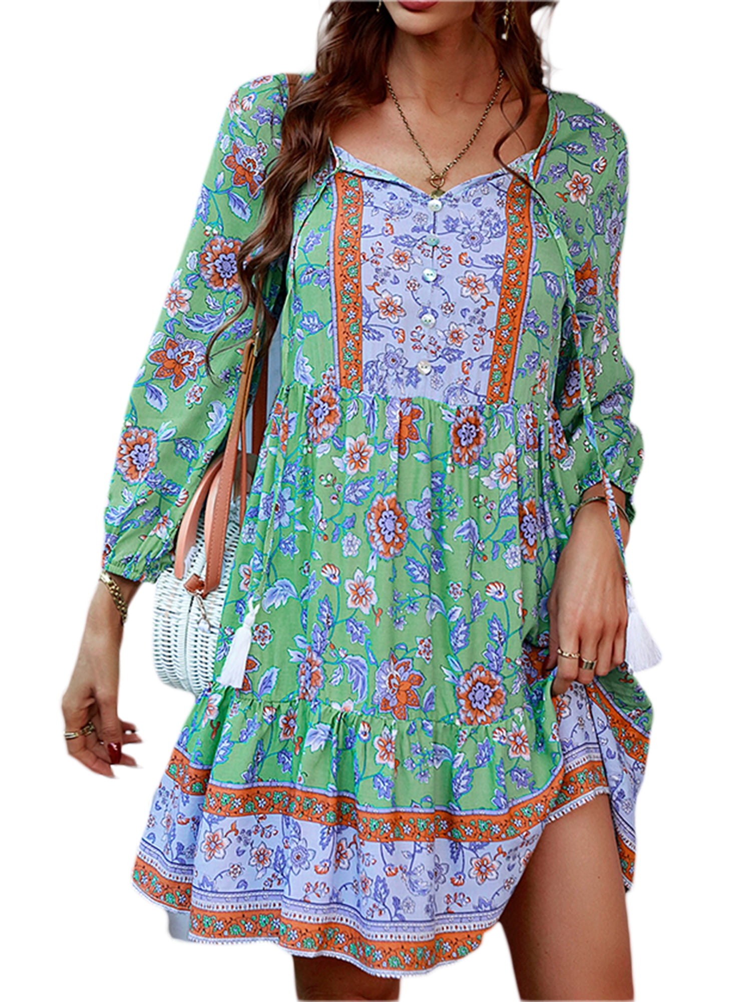bohemian style shift dress