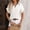 White, variant on Women Fashion Solid Button Loose Short Sleeve Casual Pleated Shirt Top Women Long Sleeve Tops under 10 Juniors Shirts Women Tennis Shirts Shirts for Women Casual Summer Sports Blouse for Women Graphic