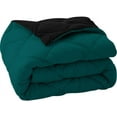 thumbnail image 7 of D.N.G. BEDDINGS 1 Piece Luxury Reversible Diamond Pattern Comforter Premium Super Soft, All Season 800 TC, 100% Egyptian Cotton Oversized Super King Size Teal/Black Solid Color, 7 of 7