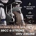 thumbnail image 5 of Max Package 99cc Gas 4-Stroke Mini Bike for Teens 13+, Pull Start, Rear Disc Brake, All-Terrain Tires, Up to 28 MPH, 220 lb Capacity, Includes Gloves & Headlight & Taillight, 5 of 6