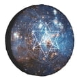thumbnail image 1 of Flower Of Life Mandala Noir Or Housse de Pneu de Rechange pour RV SUV Remorque Géométrie Sacrée Protection de Roue de Voiture, 1 of 5