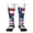 2 Black-2, variant on bass fish with the USA flag Sport Knee High Socks Soccer Socks Calf Compression Athletic Socks for Men and Women