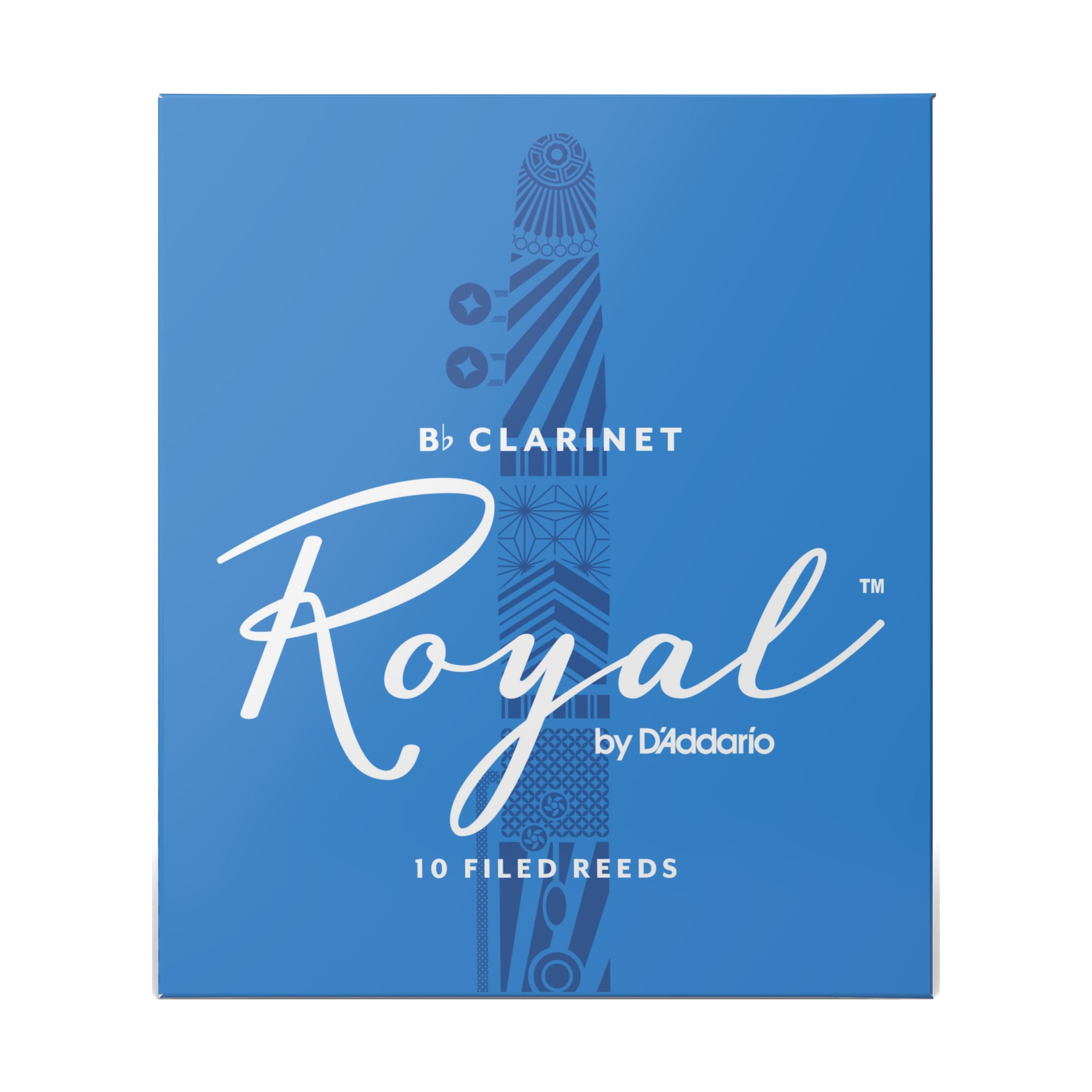 Royal by D'Addario Bb Clarinet Reeds, Strength 1, 10-pack