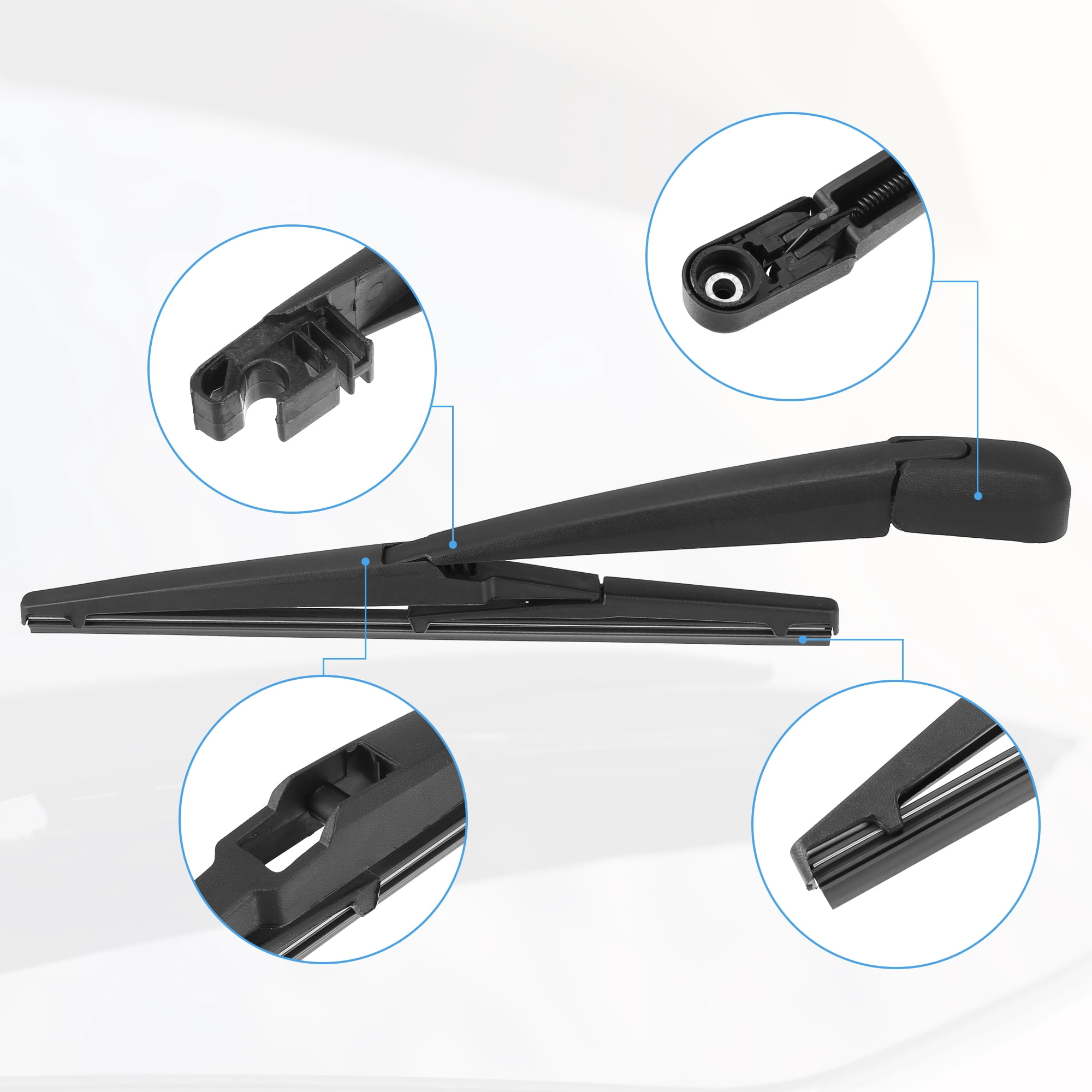 Unique Bargains Rear Wiper Blade Arm Assembly for Pontiac Vibe 2-Pack Black