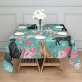 thumbnail image 3 of Labrador Dogs with Pioneer Flower Square Tablecloth,Waterproof Square Table Cover,Wipeable Spillproof Washable Table Cover for Home Kitchen Party Decor 52"x52"(132x132cm), 3 of 6