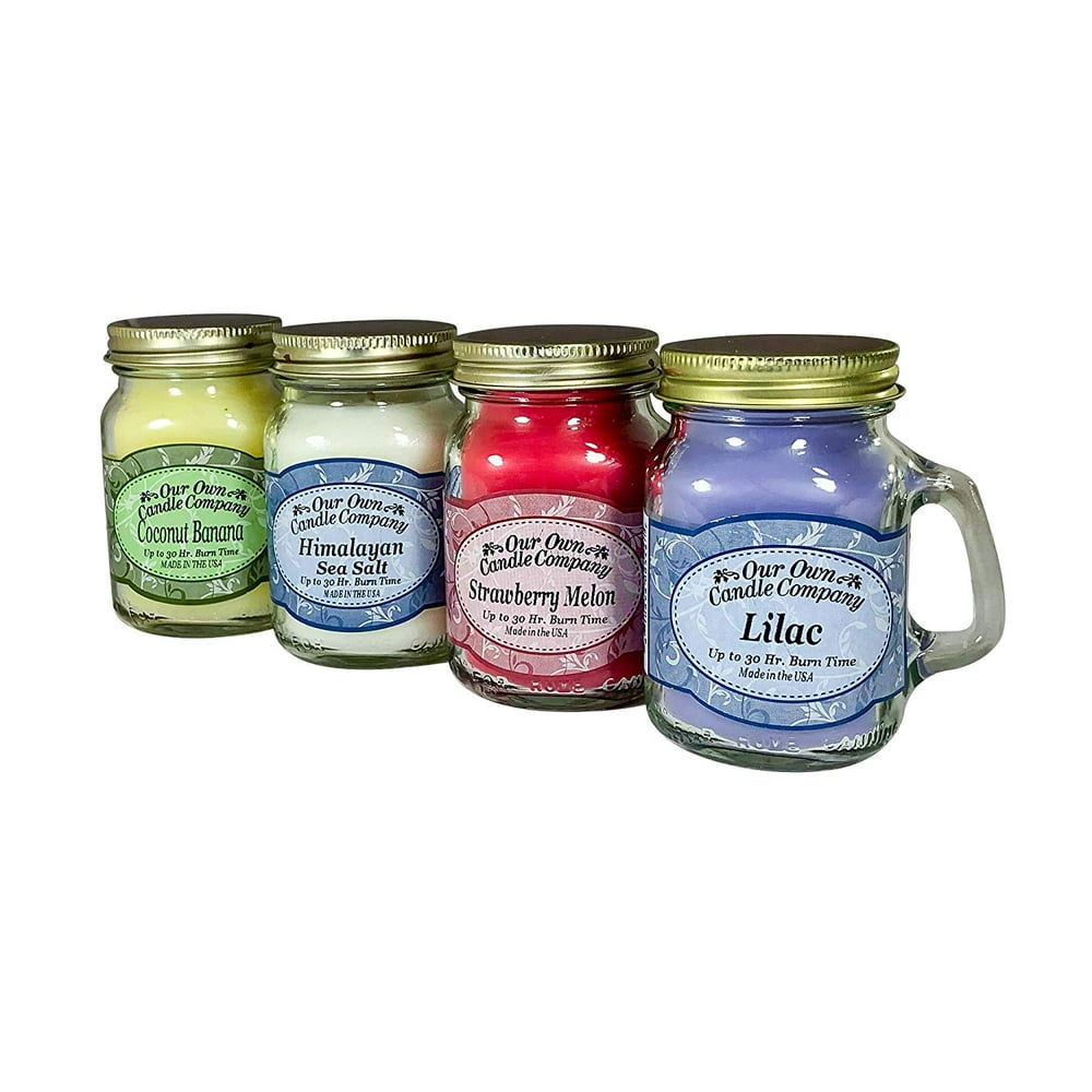 Our Own Candle Company 4 Pack New Spring Assortment Mini Mason Jar