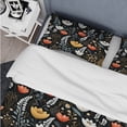 thumbnail image 4 of Designart "Monochrome Rustic Garden Elegance" Black Floral Bedding Covert Set - Cottage Bed Set With 2 Shams, 4 of 5