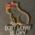 thumbnail image 3 of Handmadetneonsign Cute Cappy Neon Sign, Capybara Wall Art Decor, Capybara Led Sign, Nursery Room Wall Decor, 3 of 5