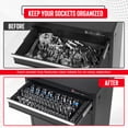 thumbnail image 4 of GRIZZLYGEAR Magnetic Socket Holder- 6 Piece SAE & Metric Socket Set | Fits Deep & Shallow Sockets, 1/4 3/8 1/2 Drive Sizes. Magnet Trays for Mechanic, 4 of 7