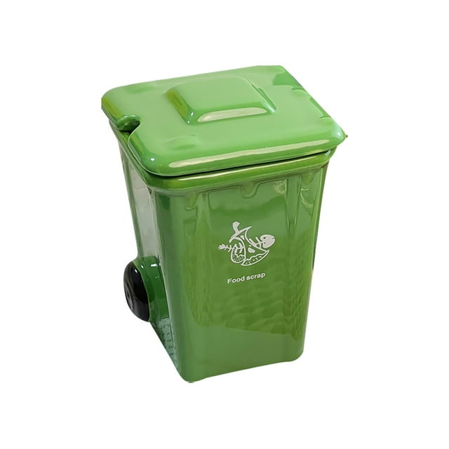 Huanglei Novelty Garbage Can Shaped Mug With Lid Funny Ceramic Coffee Cup For Desk Unique Humorous Drinking Home Idea