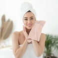 thumbnail image 3 of REGALWOVEN Cotton Striped Face Cloths, Absorbent and Lightweight Towels for Bathroom, Hotel, Spa 13' x 13' Pink 4 Pack, 3 of 7