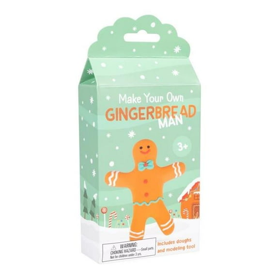 Fizz 9105532 Make Your Own Gingerbread Man Dough Craft Set, Brown - Pack of 6