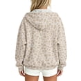 thumbnail image 3 of Girls' Zip Up Hoodies Casual Leopard Long Sleeve Hooded Outerwear Jackets with Pockets, 3 of 5