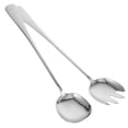 thumbnail image 3 of ROSENICE 1 Set Metal Serving Utensils Fork and Spoon for Restaurant Easy Handling 11.0x2.4x1in, 3 of 8