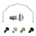 thumbnail image 2 of Domovina Arya 13/16" 6 Sided Bay Window Single Curtain Rod-Color:Satin Nickel, 2 of 2