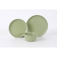 thumbnail image 1 of Gibson Fairhope 12 Piece Melamine Dinnerware Set, Matte Green, 1 of 1
