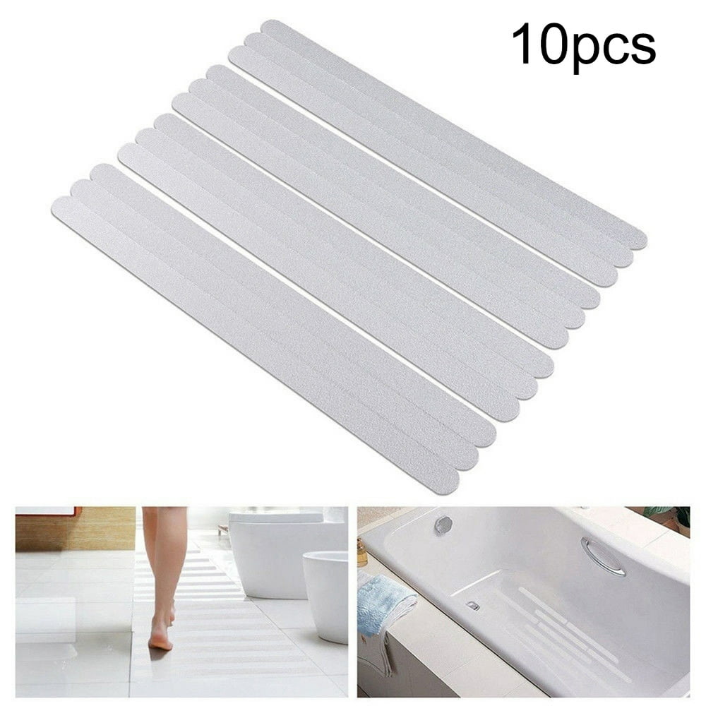 10PCS AntiSlip Strips Shower Stickers Bath Safety Strips Transparent Non Slip Stickers for